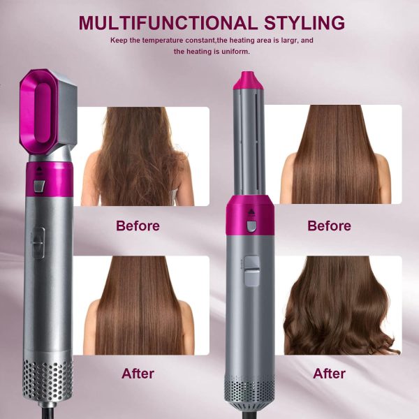 5 In 1 Hair Dryer Hot Air Brush Hair Volumizer Straightener And Curler