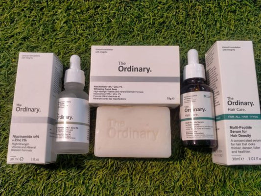 The Ordinary Bundle of 3 Mega Deal – Face Serum – Hair Serum – Ordinary Whitening Soap